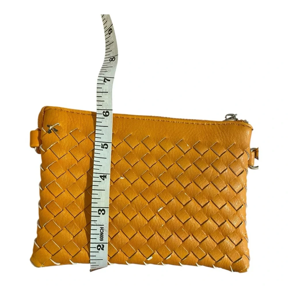 Charming Charlie Orange Woven Clutch Wristlet - Picture 9 of 10